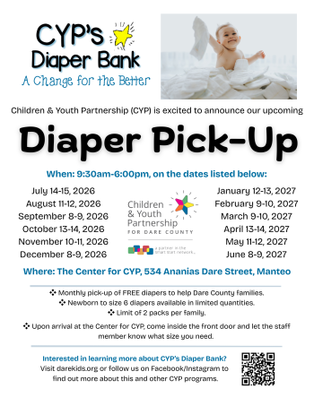 Children and Youth Partnership, Diaper Pick-Up (Manteo)