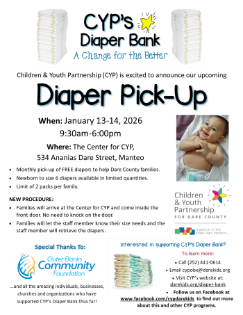 Children and Youth Partnership, Diaper Pick-Up (Manteo)