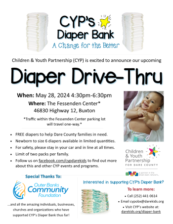 Children and Youth Partnership, Diaper Drive-Thru (Buxton)