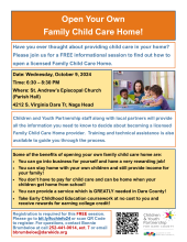 Children and Youth Partnership, Are You Interested in Providing Child Care in Your Home?